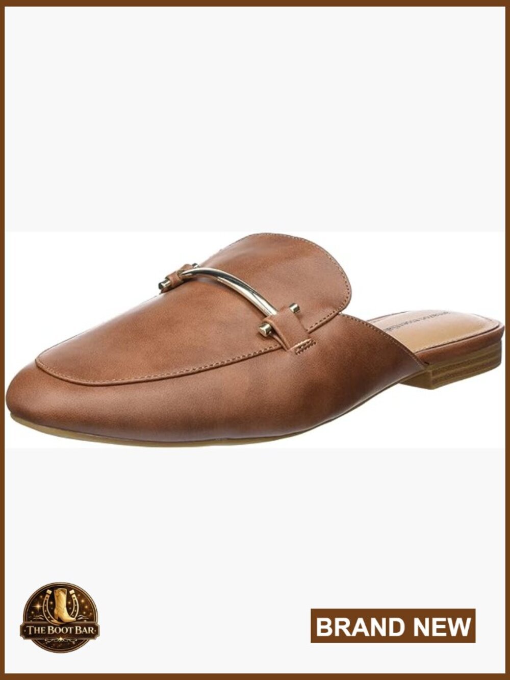 Women's Slip On Buckle Mule Backless Loafer Memory Foam